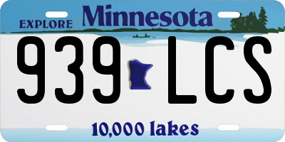 MN license plate 939LCS