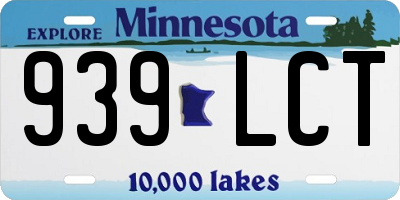 MN license plate 939LCT