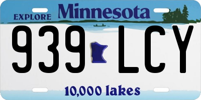 MN license plate 939LCY