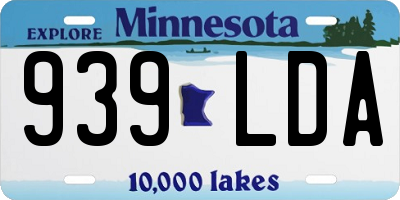MN license plate 939LDA