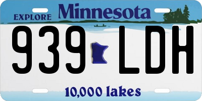 MN license plate 939LDH