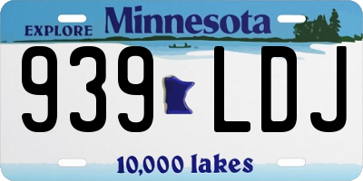 MN license plate 939LDJ