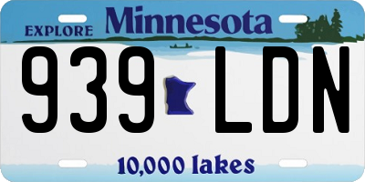 MN license plate 939LDN