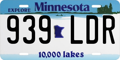 MN license plate 939LDR