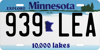 MN license plate 939LEA