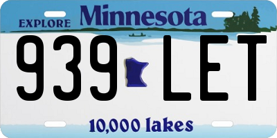 MN license plate 939LET