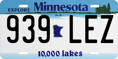 MN license plate 939LEZ