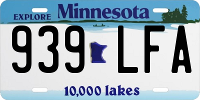 MN license plate 939LFA