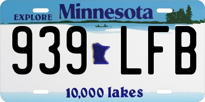 MN license plate 939LFB