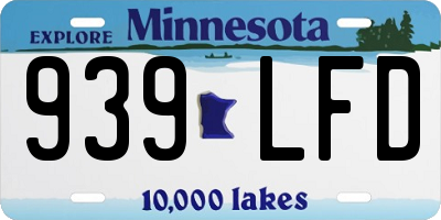 MN license plate 939LFD