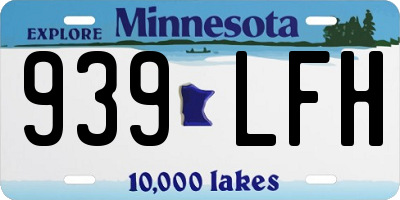 MN license plate 939LFH