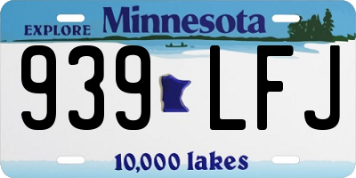 MN license plate 939LFJ
