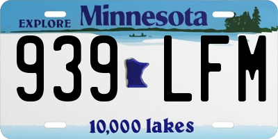 MN license plate 939LFM