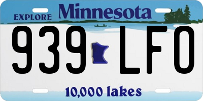 MN license plate 939LFO