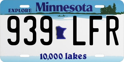 MN license plate 939LFR