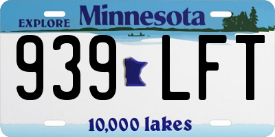 MN license plate 939LFT