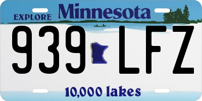 MN license plate 939LFZ