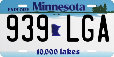 MN license plate 939LGA