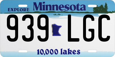 MN license plate 939LGC