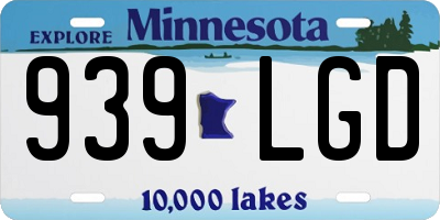 MN license plate 939LGD