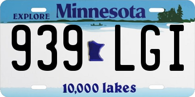 MN license plate 939LGI