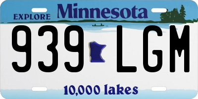 MN license plate 939LGM