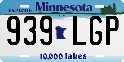 MN license plate 939LGP