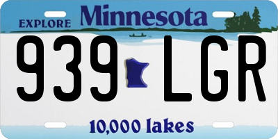 MN license plate 939LGR