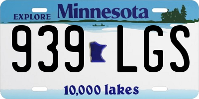 MN license plate 939LGS