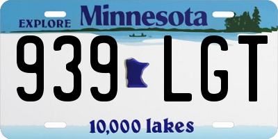 MN license plate 939LGT