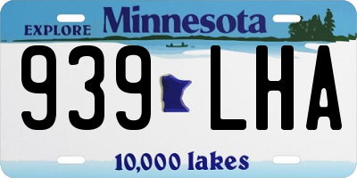 MN license plate 939LHA