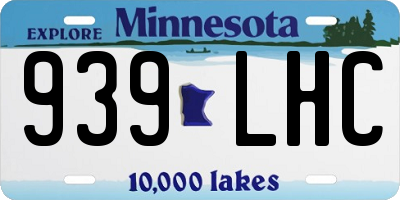 MN license plate 939LHC