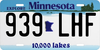 MN license plate 939LHF