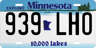 MN license plate 939LHO