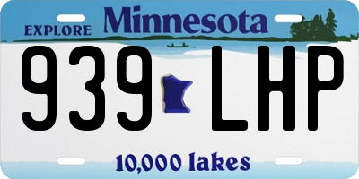 MN license plate 939LHP