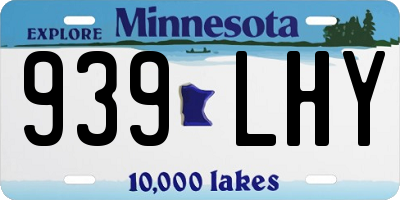 MN license plate 939LHY