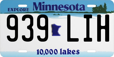 MN license plate 939LIH