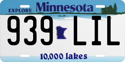 MN license plate 939LIL