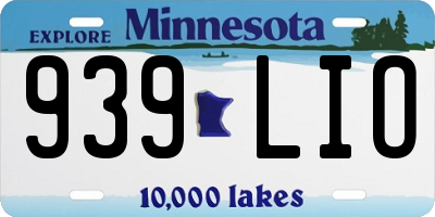 MN license plate 939LIO