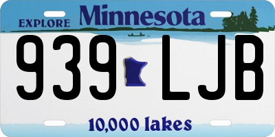 MN license plate 939LJB