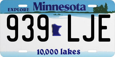 MN license plate 939LJE