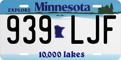MN license plate 939LJF