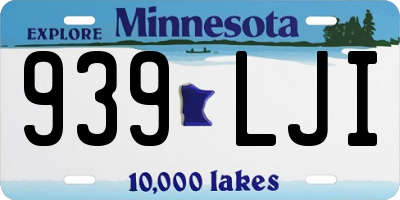 MN license plate 939LJI