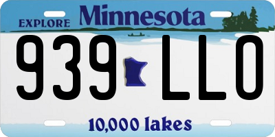 MN license plate 939LLO