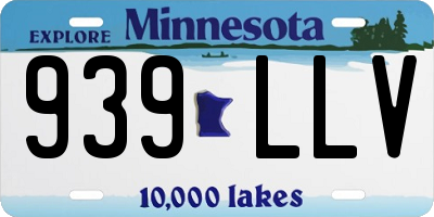 MN license plate 939LLV