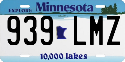 MN license plate 939LMZ