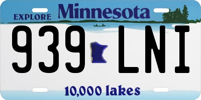 MN license plate 939LNI
