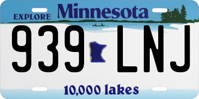 MN license plate 939LNJ