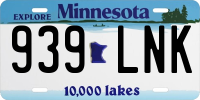 MN license plate 939LNK