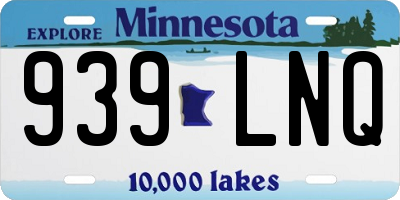 MN license plate 939LNQ